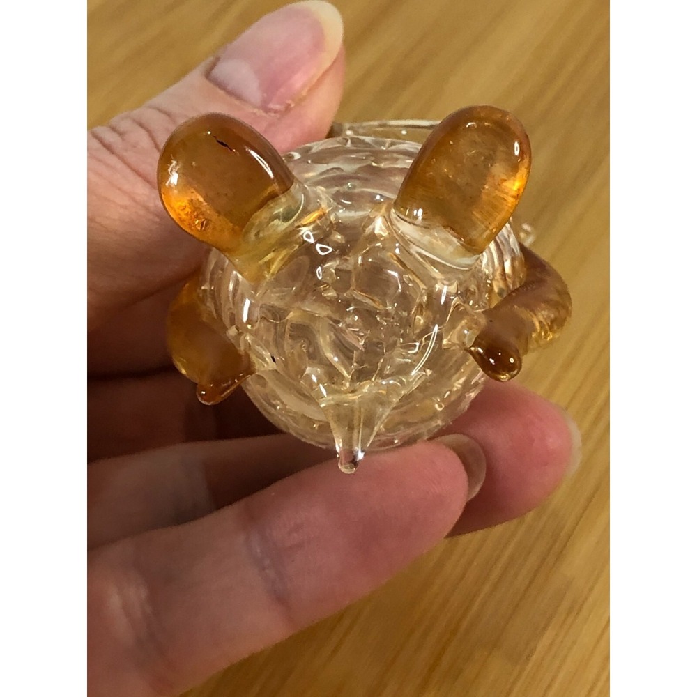 Vintage Hand Blown Art Glass Owl Figurine 2.5" Coil Glasswork - Picture 7 of 8